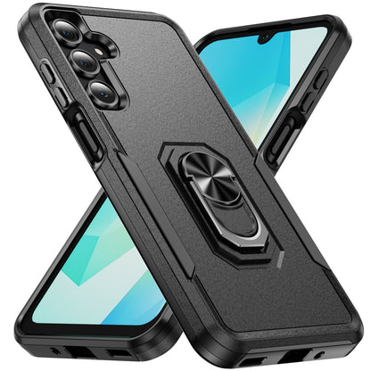 For Samsung Galaxy S26 Ultra Hybrid Rugged Tough 2in1 Drop-Proof Protection Military Grade Armor with Metal Ring Stand Case Cover