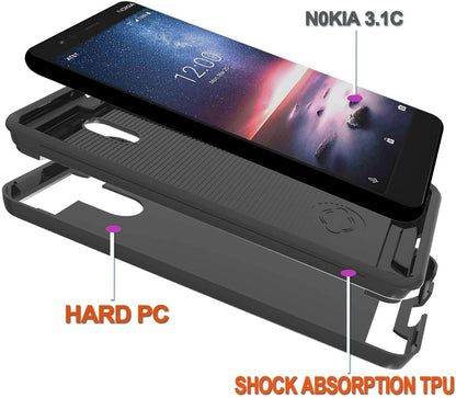For Apple iPhone 15 Pro Max (6.7") Slim Rugged TPU + Hard Brushed Metal Texture Hybrid Dual Layer Armor Shockproof  Phone Case Cover