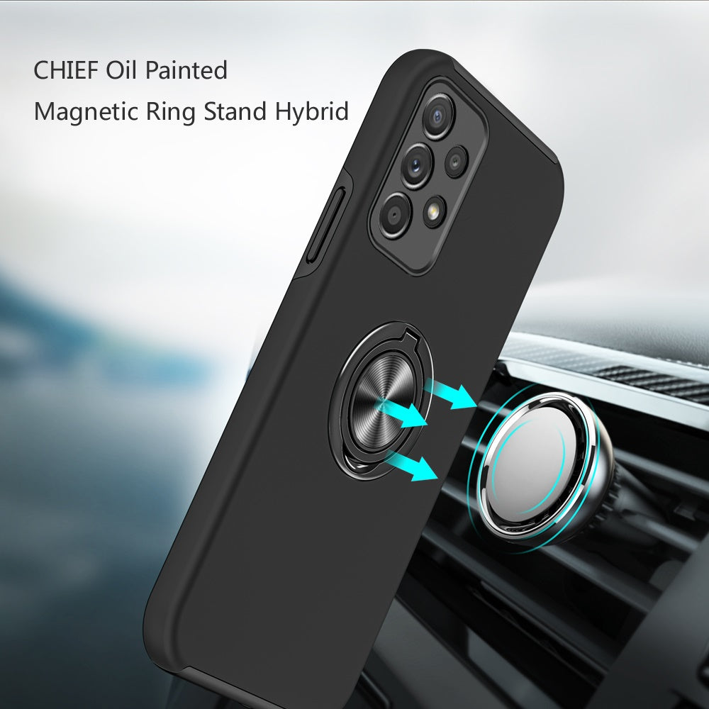 For Motorola Moto G Power 5G (2025) Hybrid 360 Degree Rotatable Metal Invisible Ring Stand Holder Slim Fit Magnetic Car Mount Shockproof Case Cover