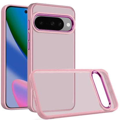 For Google Pixel 10 / 10 Pro Slim Fit Thin Hybrid,Frosted Matte Polished Acrylic Hard PC with TPU Rubber Frame Case Cover