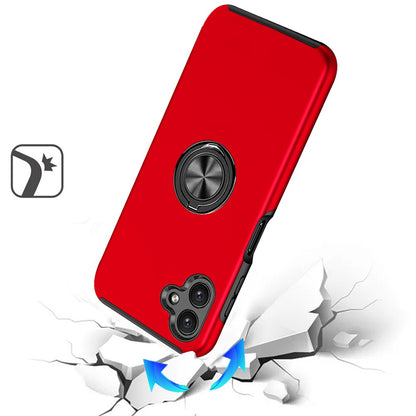 Phone Case for Samsung Galaxy A08 4G, A07 5G, A07 4G Invisible Ring Stand Shockproof Anti Slip Durable Grip Protective Hybrid Slim Fit Magnetic Car Mount Holder Cover