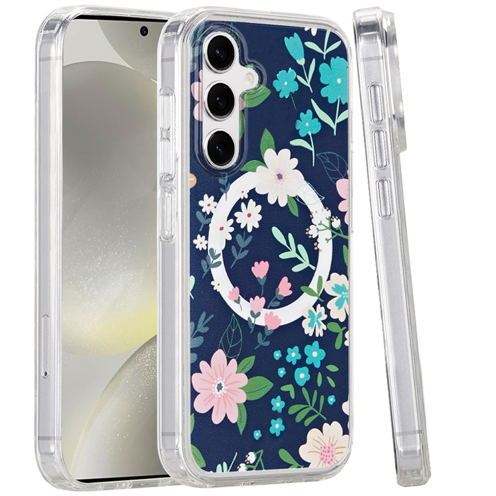 For Samsung Galaxy S25 /S24 Cute Fashion Pattern Design, Durable Shockproof Slim TPU Hard Back, MagSafe Compatible Case Cover