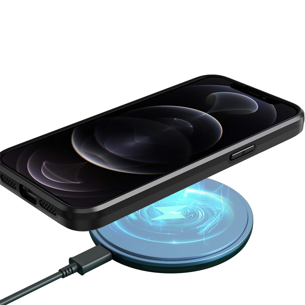 Phone Case for Apple iPhone 12 Pro Max Magnetic Hybrid with Camera Cap Stand Guard and Compatible with MagSafe Shockproof Protective Durable Cover Black