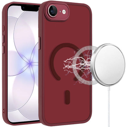 Phone Case for Apple iPhone 17E /16E Matte Frosted Magnetic Back Hybrid Hard PC Soft TPU Camera Protection Slim Shock Absorbing Anti Fingerprint Cover