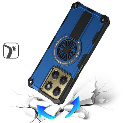 Phone Case for Motorola Edge 2026 Invisible Kickstand Magnetic Car Mount Friendly Shockproof Texture Anti Slip Durable Grip Heavy Duty Hybrid Cover