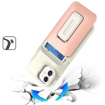 For Apple iPhone 17E /16E Wallet Case with 2- Credit Card Holder, Wrist Strap & Kickstand Hybrid Shockproof TPU Case Cover