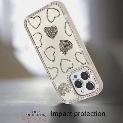 For Samsung Galaxy A37 Spread Love Glitter Shimmer Bling Diamond Edge Hybrid Drop Protection Shockproof Design Case Cover
