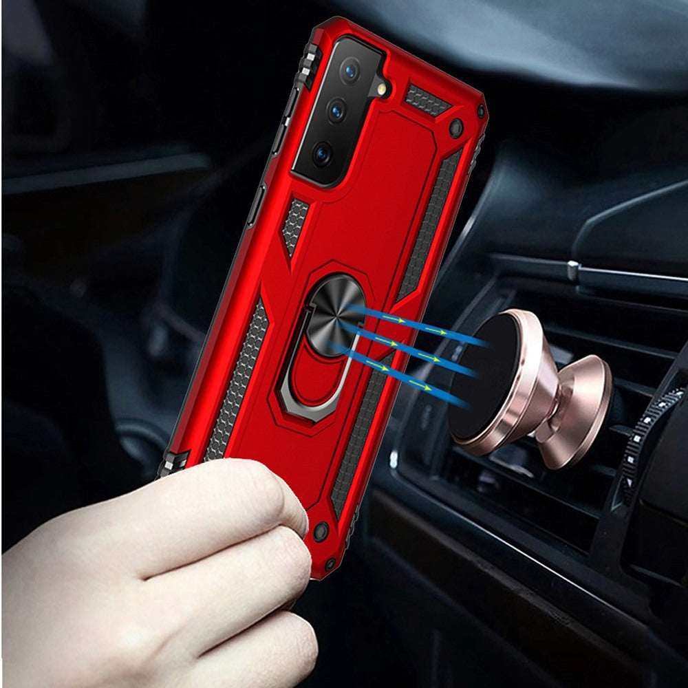 For Samsung Galaxy S21+ / S21 Plus Hybrid Shockproof Durable 360 Degree Rotatable Ring Stand Holder Kickstand Fit Magnetic Car Mount Case Cover