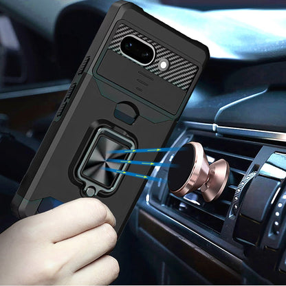 Phone Case for Apple iPhone 17E /16E Card Holder Magnetic Ring Stand Shockproof Anti Slip Wallet Grip Protective Hybrid Design Cover