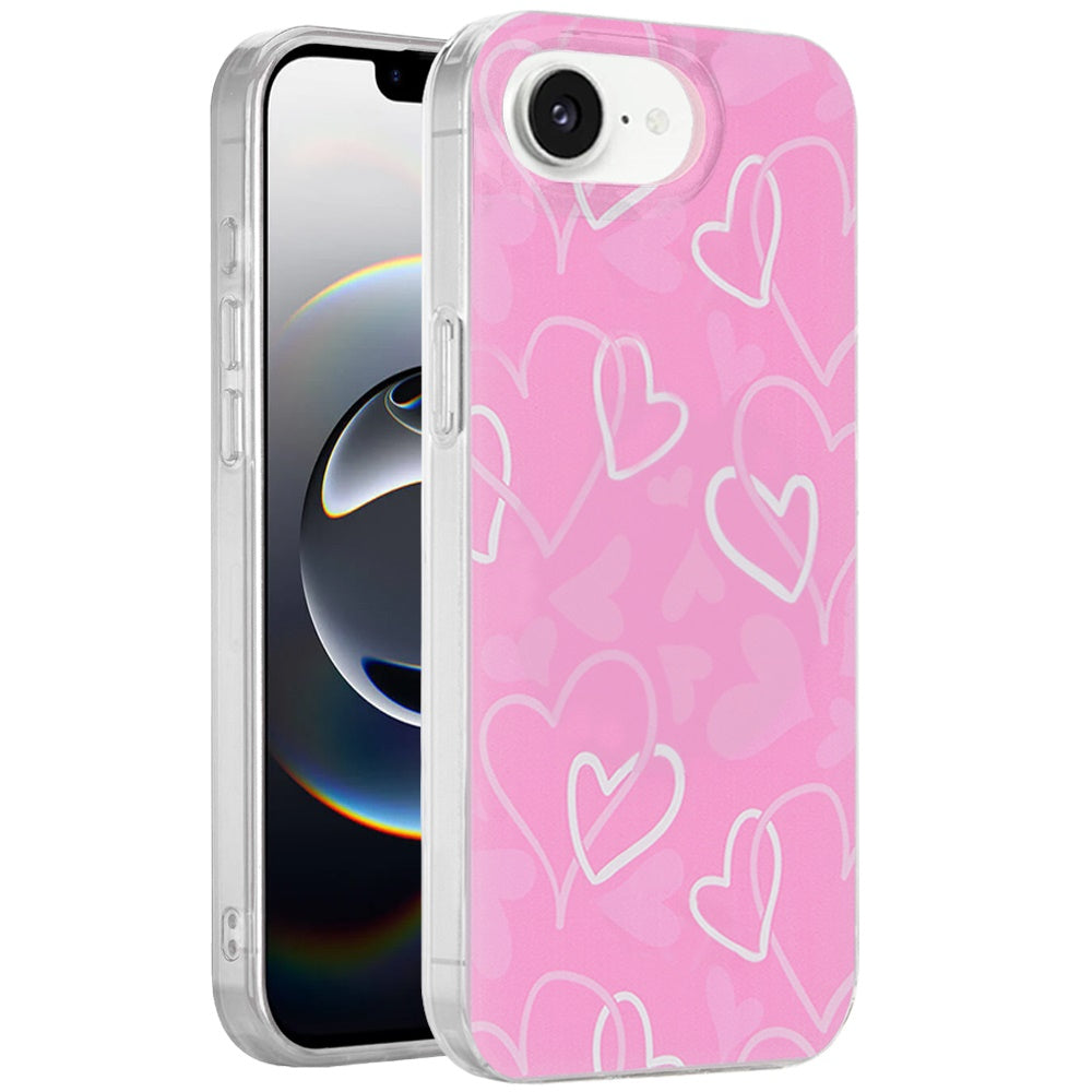 For Apple iPhone 15 Fashion Layer Design Slim IMD TPU Protective, Shockproof Hybrid Stylish Durable Hard PC Case Cover