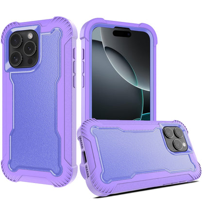 For Apple iPhone 16 Pro Tough Hybrid Case - Shockproof 3-in-1 Armor Full-Body Protection PC + TPU Rubber Bumper Frame Case Cover