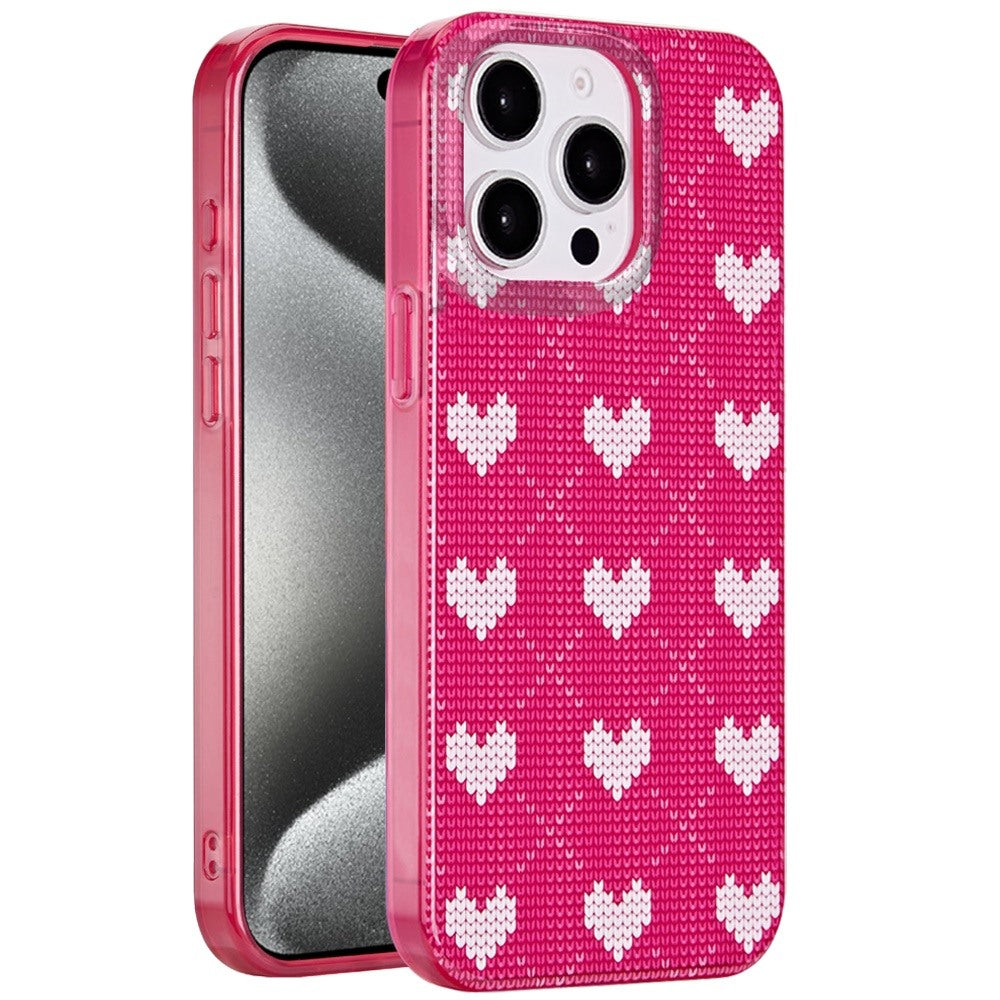 For Apple iPhone 15 Pro Max Fashion Layer Design Slim IMD TPU Protective, Shockproof Hybrid Stylish Durable Hard PC Case Cover