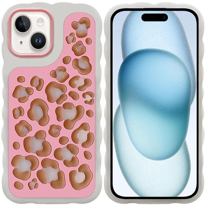 Phone Case for iPhone 15 Fashionable Silicone Textured Decorative Design Pattern Protective Rubber TPU Hybrid Protection Cover
