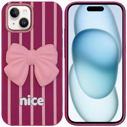 Phone Case for Apple iPhone 15 Plus Fashionable Silicone Textured Decorative Design Pattern Protective Rubber TPU Hybrid Protection Cover