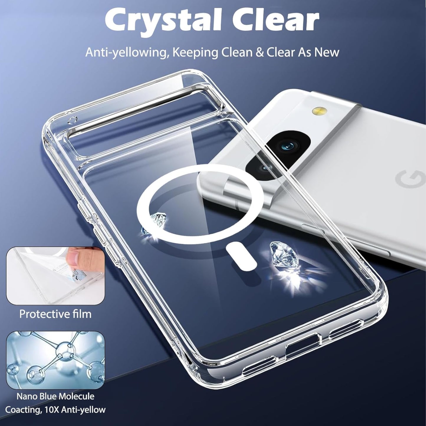 For OnePlus 15R / ACE 6 Hybrid Clear Case Magnetic Back Shockproof Protective Transparent Back, Slim Fit, Wireless Charging Ready Case Cover Clear