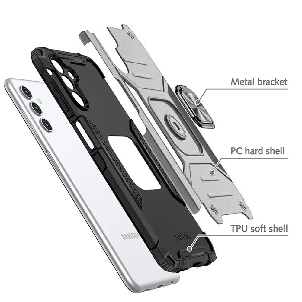 Phone Case for Samsung Galaxy A56 / A36 Magnetic Car Mount Hybrid Ring Stand Shockproof Rugged Grip Armor Heavy Duty Protective TPU Durable Cover
