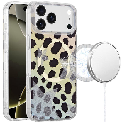 For Apple iPhone 17 AIR Stylish Pattern Fashion IMD Printed Design TPU Double Layer Slim Shockproof with Magnetic Back Case Cover Colorful Leopard