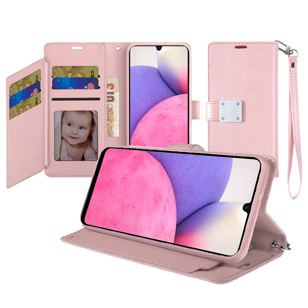 For iPhone 15 Plus (6.7") Wallet Cases PU Leather with Credit Card /ID /Cash Holder Slot Dual Flip Book Pouch, Stand and Strap Case Cover