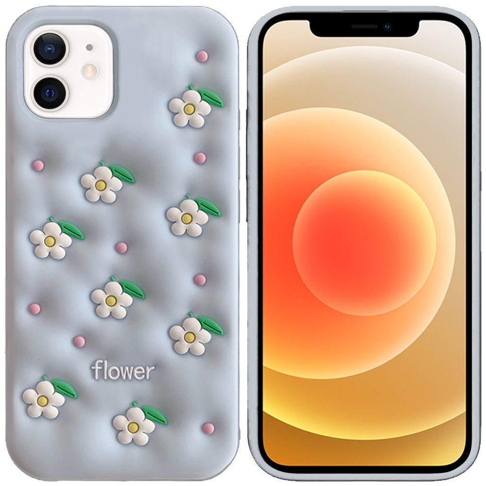 Phone Case for Apple iPhone 12 /12 Pro Fashionable Silicone Textured Decorative Design Pattern Protective Rubber TPU Hybrid Protection Cover