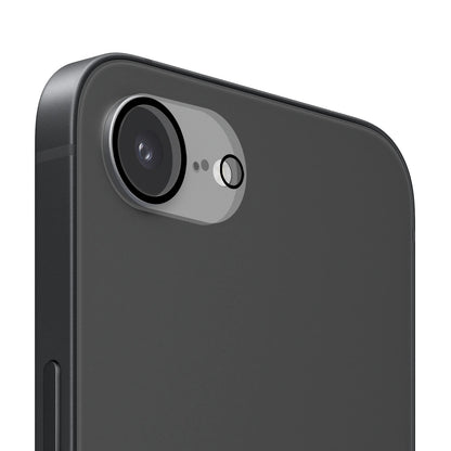 For Apple iPhone 16e Camera Lens Protector HD Clear 2.5D Tempered Glass with Black Edge, Case-Friendly, Ultra-Thin, Easy to Install Protector Clear Black