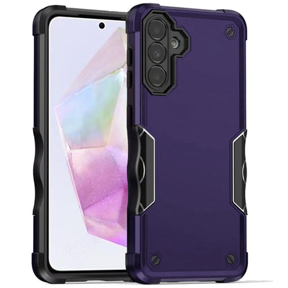 For Samsung Galaxy A35 Slim Fit Back Hybrid Lightweight Shockproof 2-in-1 Hybrid Hard PC Bumper Frame Armor Protection Case Cover Hotpink