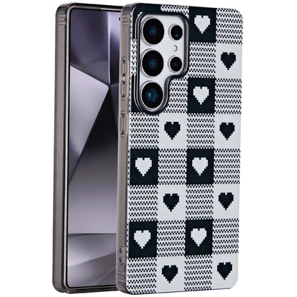 For Samsung Galaxy S24 Ultra Fashion Layer Design Slim IMD TPU Protective, Shockproof Hybrid Stylish Durable Hard PC Case Cover