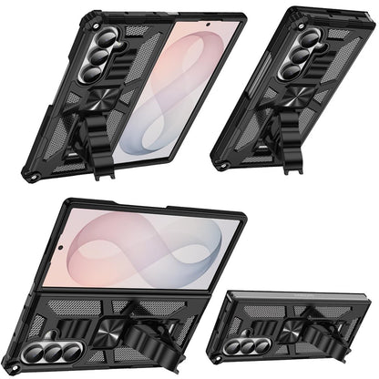 Phone Case for Samsung Galaxy Z Fold 8 Ultra Built in Magnetic Hiden Kickstand Shockproof Rugged Armor Grip Hybrid Heavy Duty Anti Slip Protective Style Cover