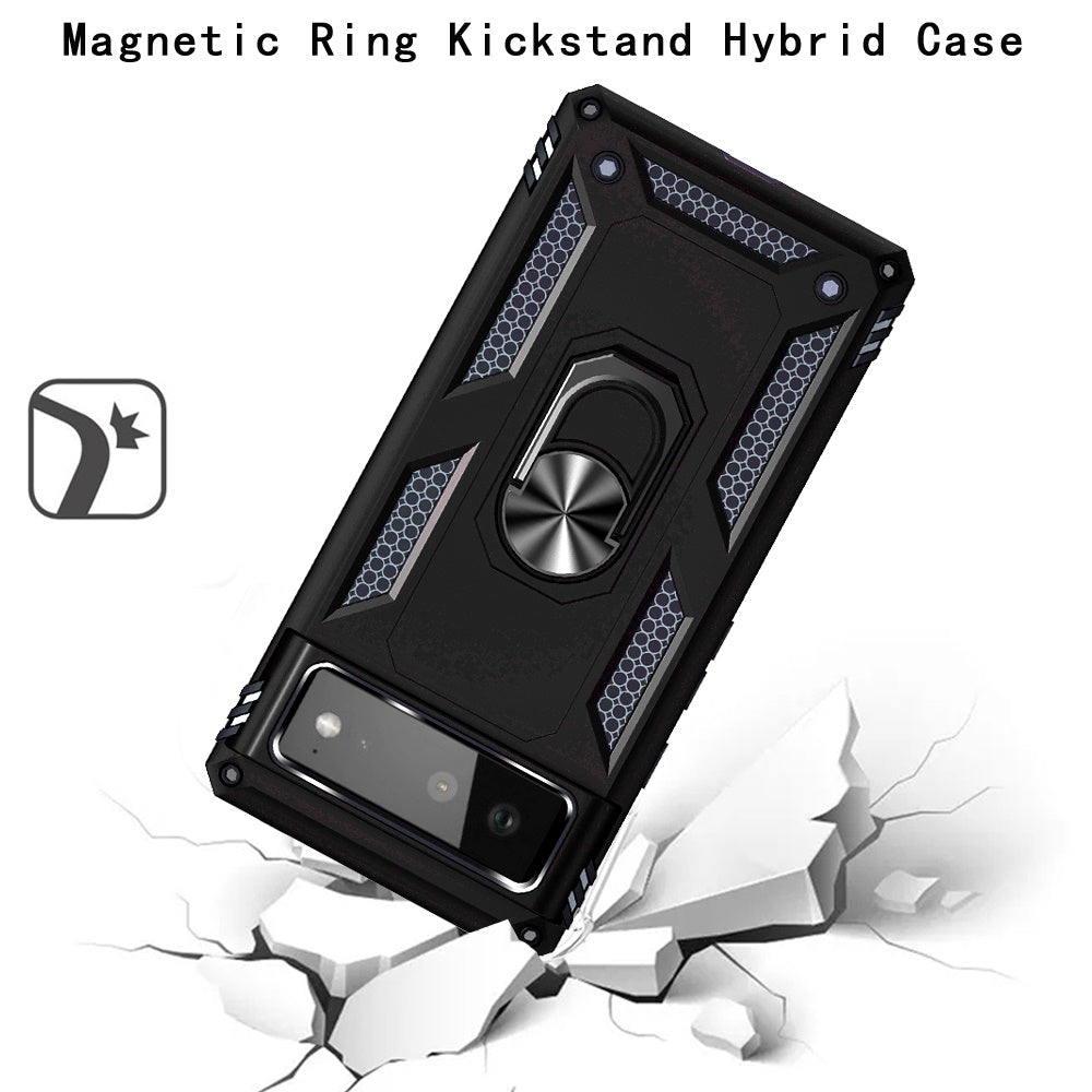 For Samsung Galaxy S21 Military Grade Heavy Duty Rugged Dual Layers Full Body Shockproof Hybrid Protection with Ring Kickstand Case Cover