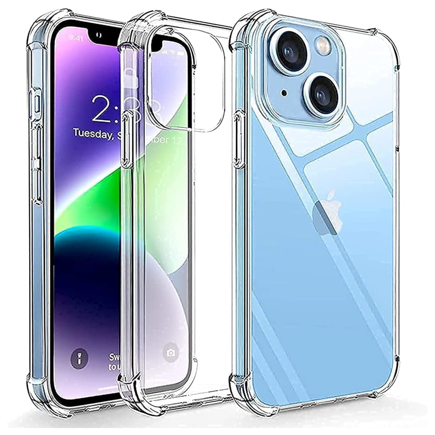 For Apple iPhone 15 Pro (6.1") Hybrid Transparent 3in1 Corner Tough Durable Detachable Shockproof Frame Hard PC + TPU  Phone Case Cover