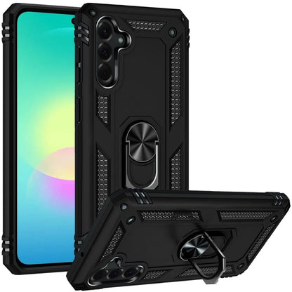 Phone Case for Samsung Galaxy A27 Rotatable Ring Stand Shockproof Hybrid Armor Anti Slip Heavy Duty Fit Magnetic Car Mount Durable Grip Cover