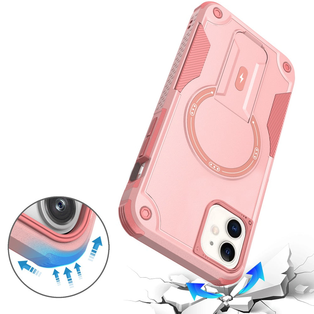 For Apple iPhone 16 Plus (6.7") Invisible Kickstand Case Compatible with MagSafe, Military-Grade Protection Shockproof Heavy Duty Case Cover