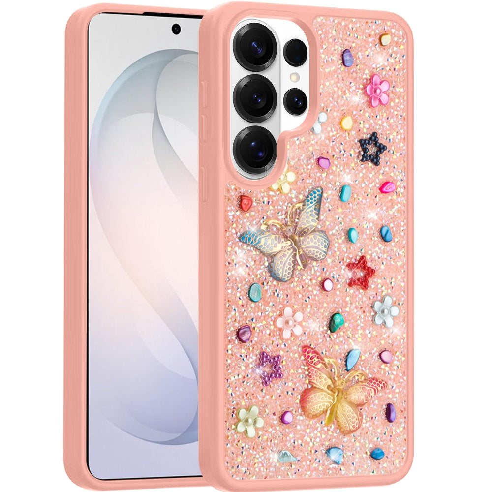 Phone Case for Samsung Galaxy S26 Ultra 3D Butterfly Diamond Bling Glitter Shockproof Stylish Protective Luxury Hybrid Sparkly Durable Grip Design Cover