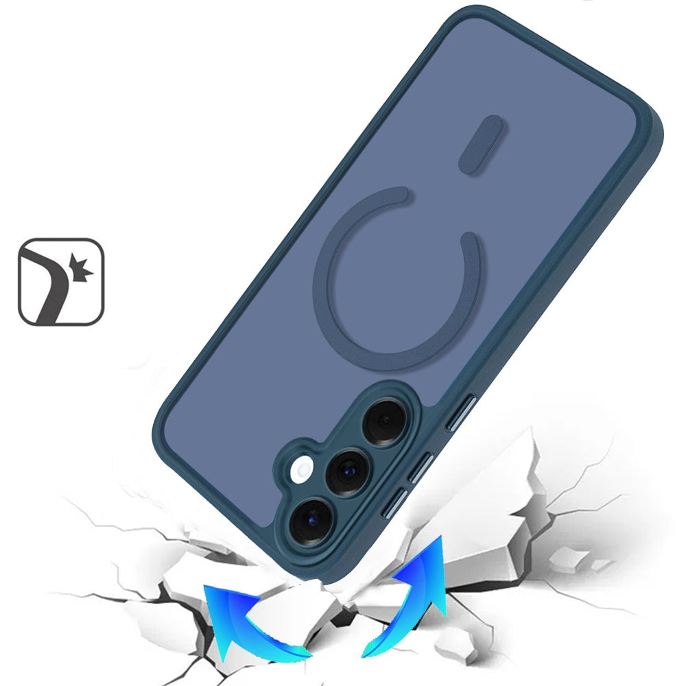 Matte Frosted Magnetic Back Hybrid Hard PC Soft TPU Camera Protection Slim Shock Absorbing Anti Fingerprint