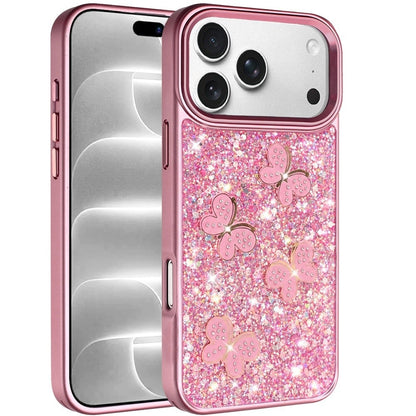 Cute Butterfly Diamond Glitter Metallic Hybrid Shockproof Shimmer Grip Stylish Protective Luxury Designer