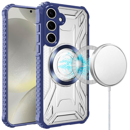 For Samsung Galaxy S26 Ultra MagSafe Compatible Pattern Clear Transparent Rugged Hybrid Magnetic TPU Shockproof Armor Case Cover