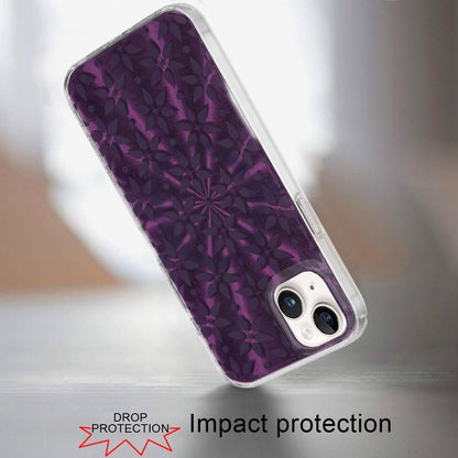 For iPhone 14/13 (6.1") Stylish Pattern Fashion IMD Printed Design TPU Double Layer Slim Shockproof with Magnetic Back Case Cover