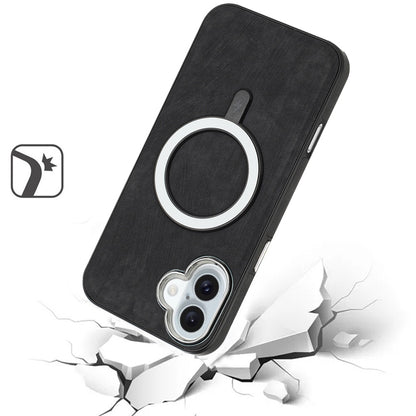 For Samsung Galaxy S25 /S24 Fashion PU Vegan Leather Chrome Edge Hybrid, MagSafe Compatible, Durable TPU Hard PC Case Cover