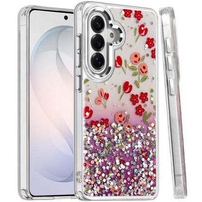 Phone Case for Samsung Galaxy S26 FE /Fan Edition Luxury Glitter Epoxy Design Chrome Metallic Edge Shockproof Protective Stylish Fashion Durable Slim Premium Finish Cover