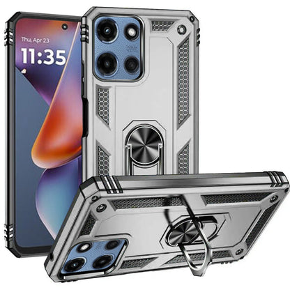For Motorola Moto G Play 5G 2026 Hybrid Shockproof Durable 360 Degree Rotatable Ring Stand Holder Kickstand Fit Magnetic Car Mount Case Cover