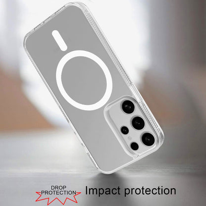 For Samsung Galaxy S23 Ultra MagSafe Compatible Integrated Technology Clean Transparent Hybrid Armor TPU Frame Case Cover Clear