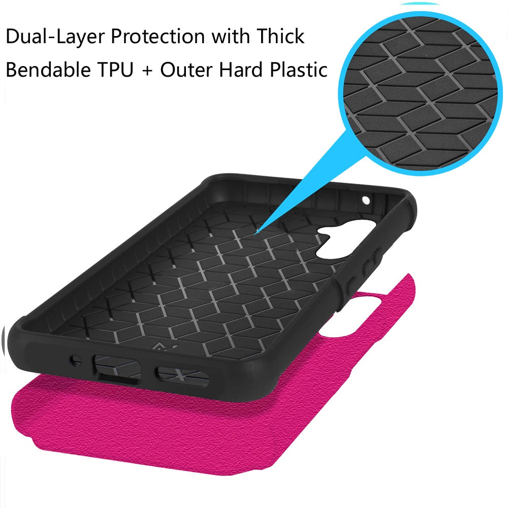 For Motorola Moto G Power 5G (2025) Premium Slim Tough 2in1 Hybrid Case Dual-Layer PC TPU Rubber Armor with Shockproof Protection Case Cover