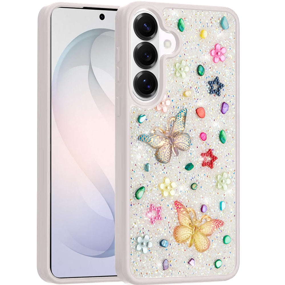 Phone Case for Samsung Galaxy S26+ / S26 Plus 3D Butterfly Diamond Bling Glitter Shockproof Stylish Protective Luxury Hybrid Sparkly Durable Grip Design Cover