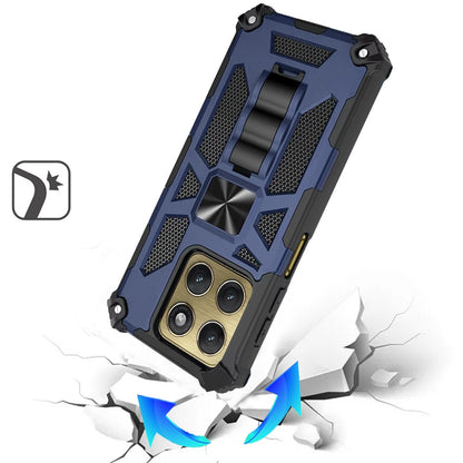 Phone Case for Motorola Edge 2026 Built in Magnetic Hiden Kickstand Shockproof Rugged Armor Grip Hybrid Heavy Duty Anti Slip Protective Style Cover