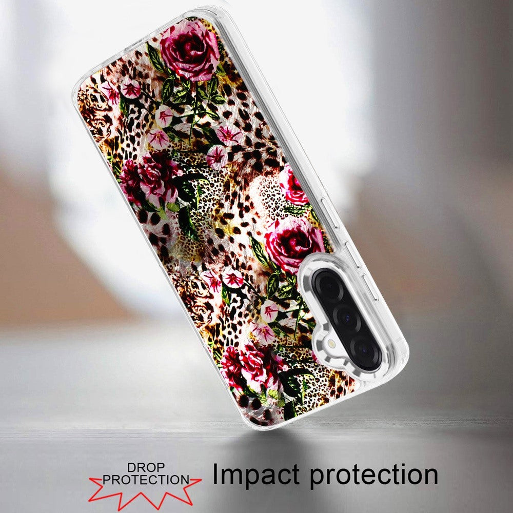 Phone Case for Samsung Galaxy A57 Luxury Glitter Epoxy Design Chrome Metallic Edge Shockproof Protective Stylish Fashion Durable Slim Premium Finish Cover