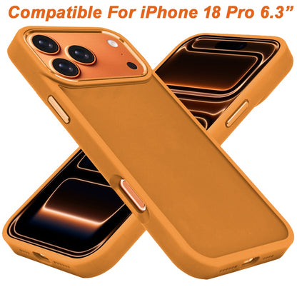 Phone Case for Apple iPhone 18 Pro Polished Acrylic Hybrid TPU Slim Shockproof Metal Button Thick Durable Grip Camera Protection Anti-Scratch Cover
