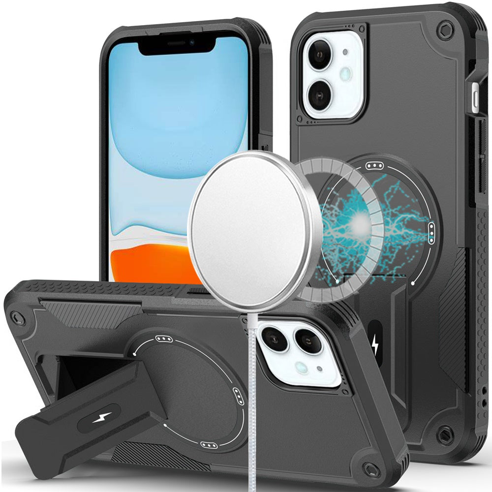For Apple iPhone 14 Pro Max Case with Invisible Kickstand Compatible with MagSafe, Military-Grade Protection Shockproof Heavy Duty Case Cover