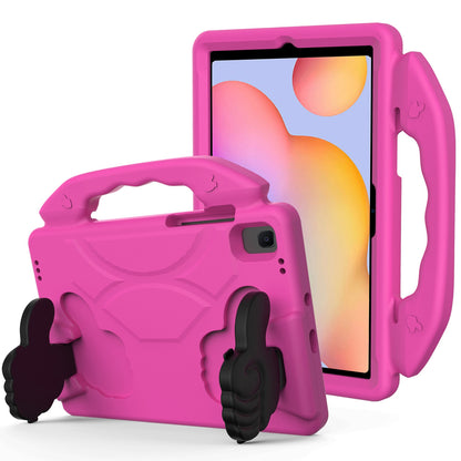 For Samsung Galaxy Tab S9 (10.2 inch) Hybrid Shockproof Thumbs Up Kickstand Antislip Rubber TPU Kid-Friendly Bumper Tablet Case Cover Pink