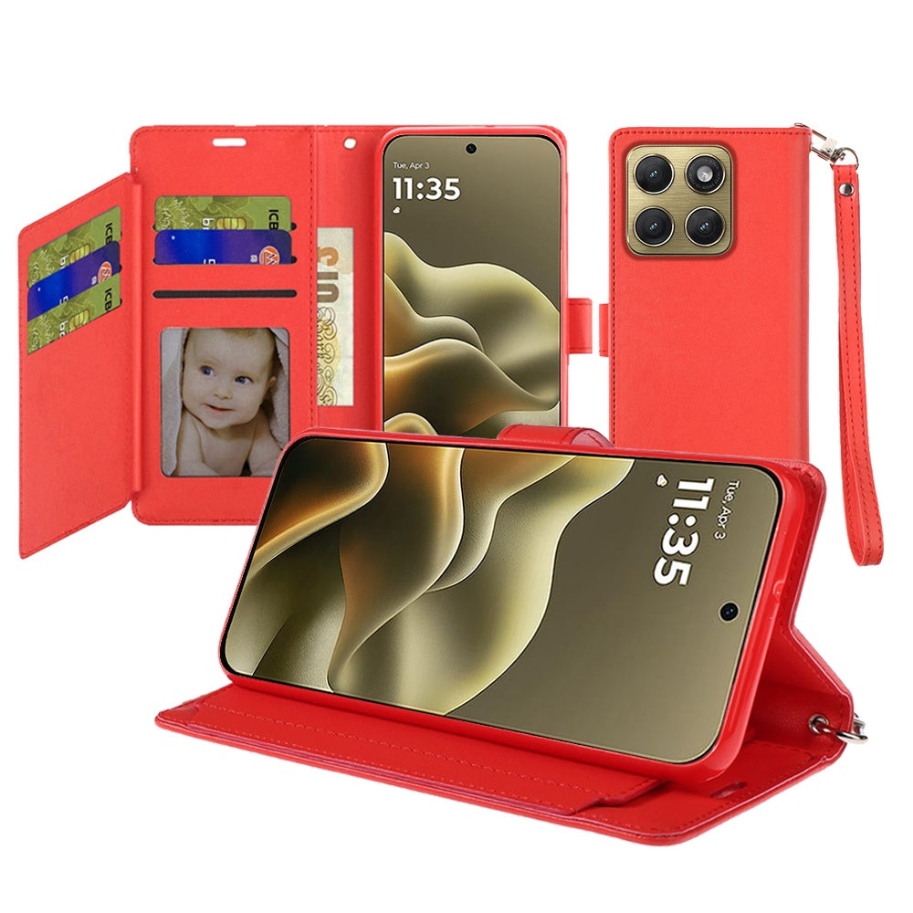 Phone Case for Motorola Edge 2026 Wallet Credit Card Holder Hybrid Slim Protective Dual Function Storage PU Leather Flip Pouch Cover