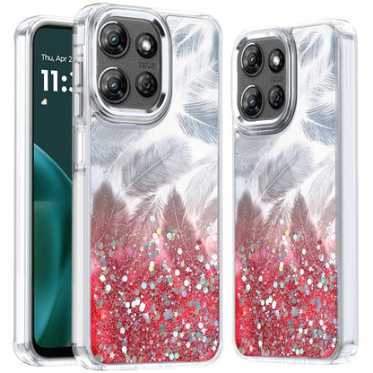 For Motorola Moto G 5G 2025 Fashion Epoxy Glitter Shimmer Design, Hybrid Shockproof TPU, Stylish Sparkle Slim TPU Protective Case Cover