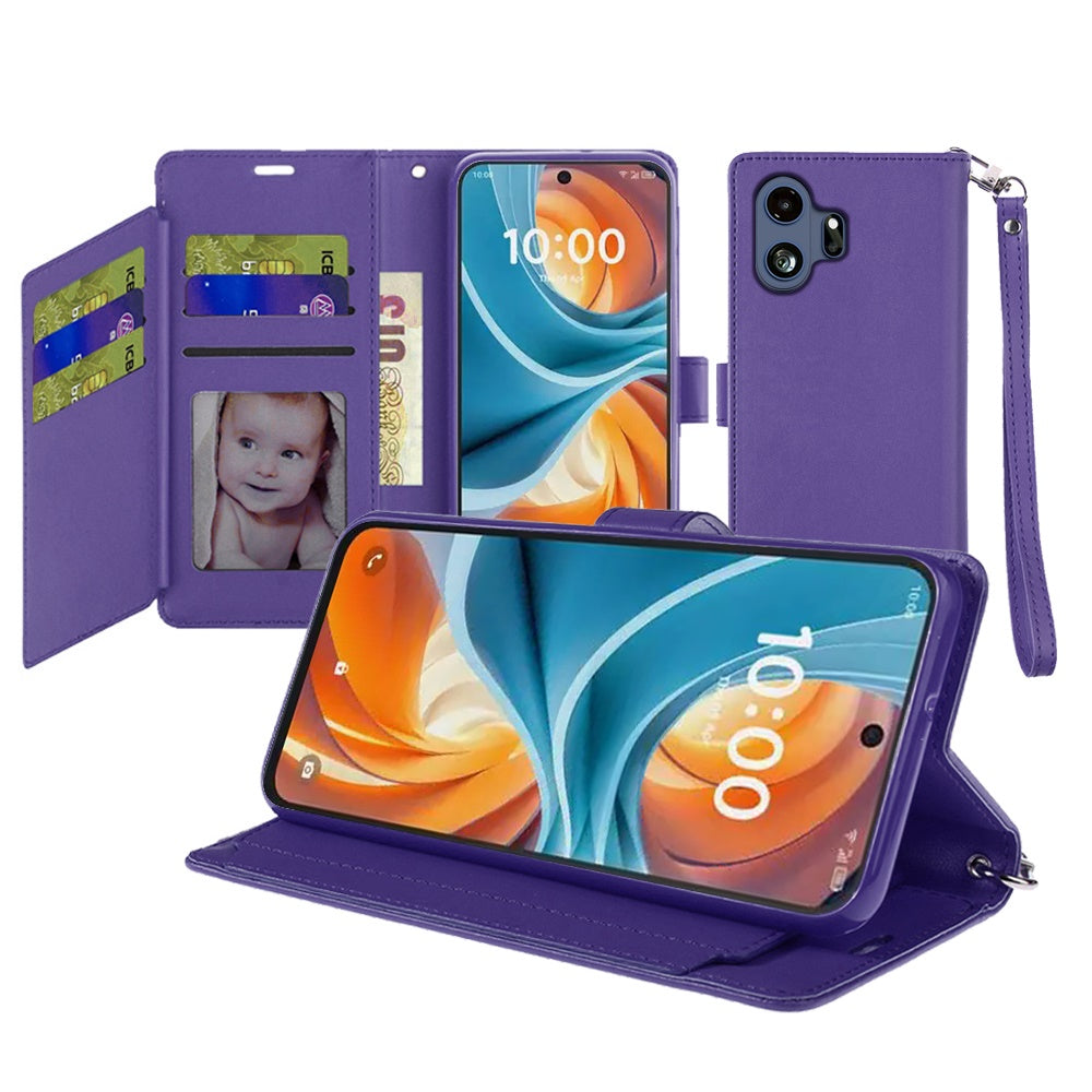 Phone Case for TCL 70 Pro Wallet Credit Card Holder Hybrid Slim Protective Dual Function Storage PU Leather Flip Pouch Cover